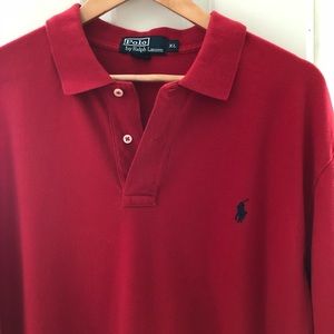 Polo by Ralph Lauren | Long Sleeve Red Polo | XL